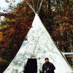 Featured Editorial Image - Kent, nick the dog, and a Tipi.